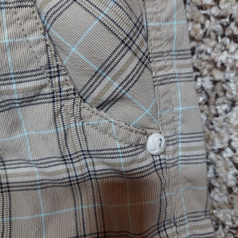 Lululemon Athletica Plaid Shorts Men’s Size 34 Beige/Gray Golf Hiking - Picture 3 of 10